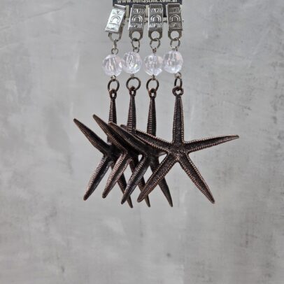 PESAS PARA MANTEL ESTRELLA DE MAR METAL COBRE  X 4 UNIDADES