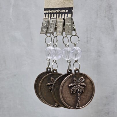 PACK X 4 PESAS DE MANTEL PALM METAL COBRE