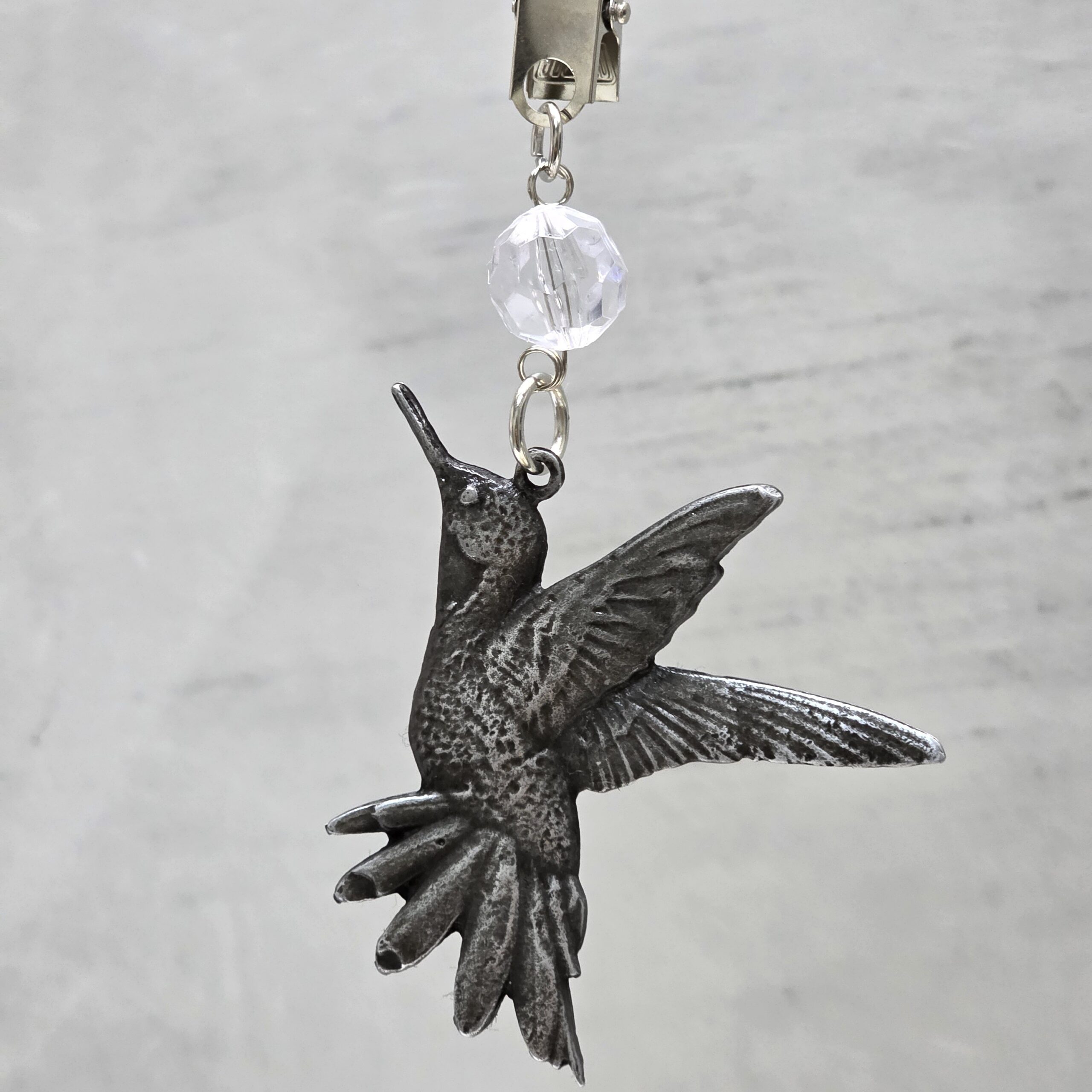 PACK X 4 PESAS MANTEL COLIBRI METAL PLATA - Imagen 2