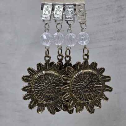 PACK X 4 PESAS MANTEL MARGARITA METAL BRONCE