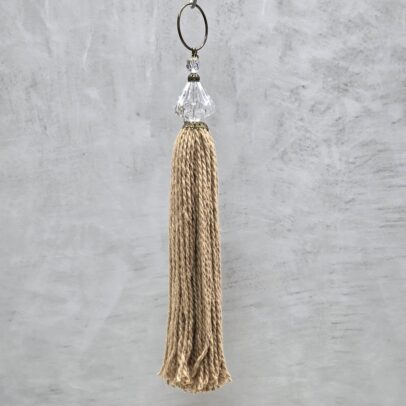 BORLA PRISMA ACRILICO / HILO ALGODÓN BEIGE