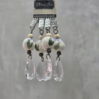 PESAS DE MANTEL CERAMICA ESFERA BOTANICAL AZUL