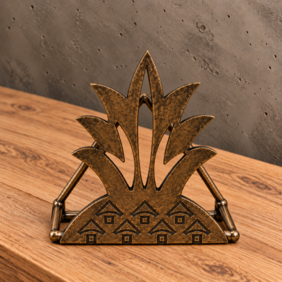 PORTA SERVILLETA ANANA BRONCE