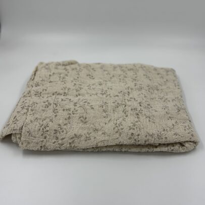 Manta gasa estampada Hojas Gris 2,20x1,20 aprox