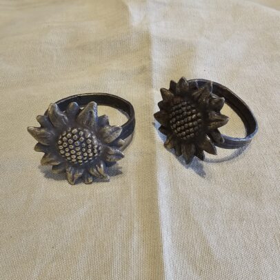 Servilletero Girasol Bronce