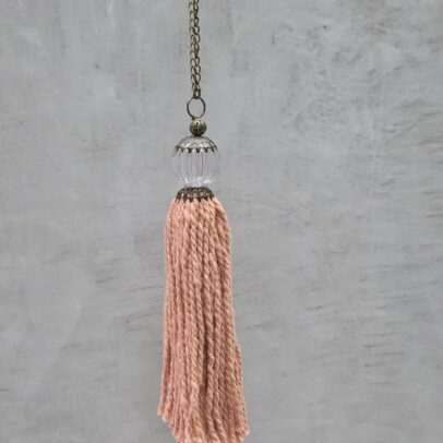 PUERTERO ESFERA ACRILICO/ ALGODON SALMON