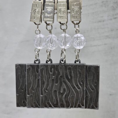 PACK X 4 PESAS MANTEL ANIMAL PRINT METAL PLATA