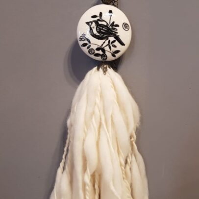 Medallón Beige c/ pajarito