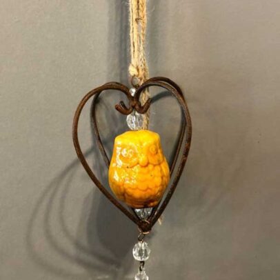 Corazón Jaula Búho caramelo
