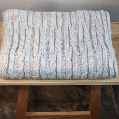 Manta Tejida Gris perla 1,80x0,90 Aprox