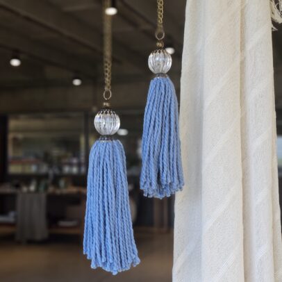 PUERTERO ESFERA ACRILICO/ ALGODON AZUL JEANS