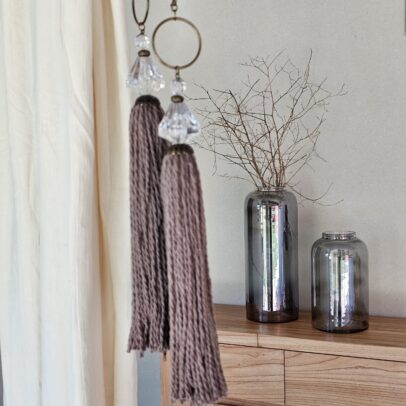 Borla Acrilico Prisma Lana Algodon Marron