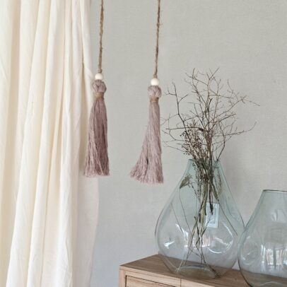 Puertero Macrame Algodon vizon