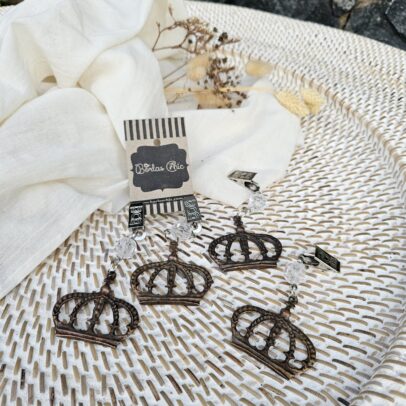 PESAS DE METAL CROWN BRONCE X 4 UNIDADES