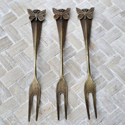 Tenedor Picada Mariposa Bronce