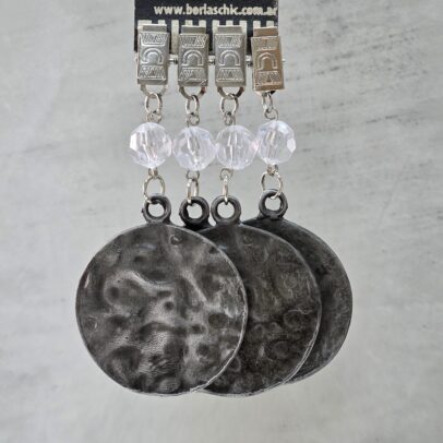 PACK X 4 PESAS MANTEL MARTELE METAL PLATA
