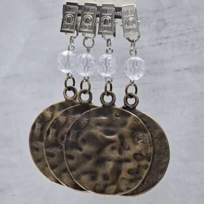 PACK X 4 PESAS MANTEL MARTELE METAL BRONCE