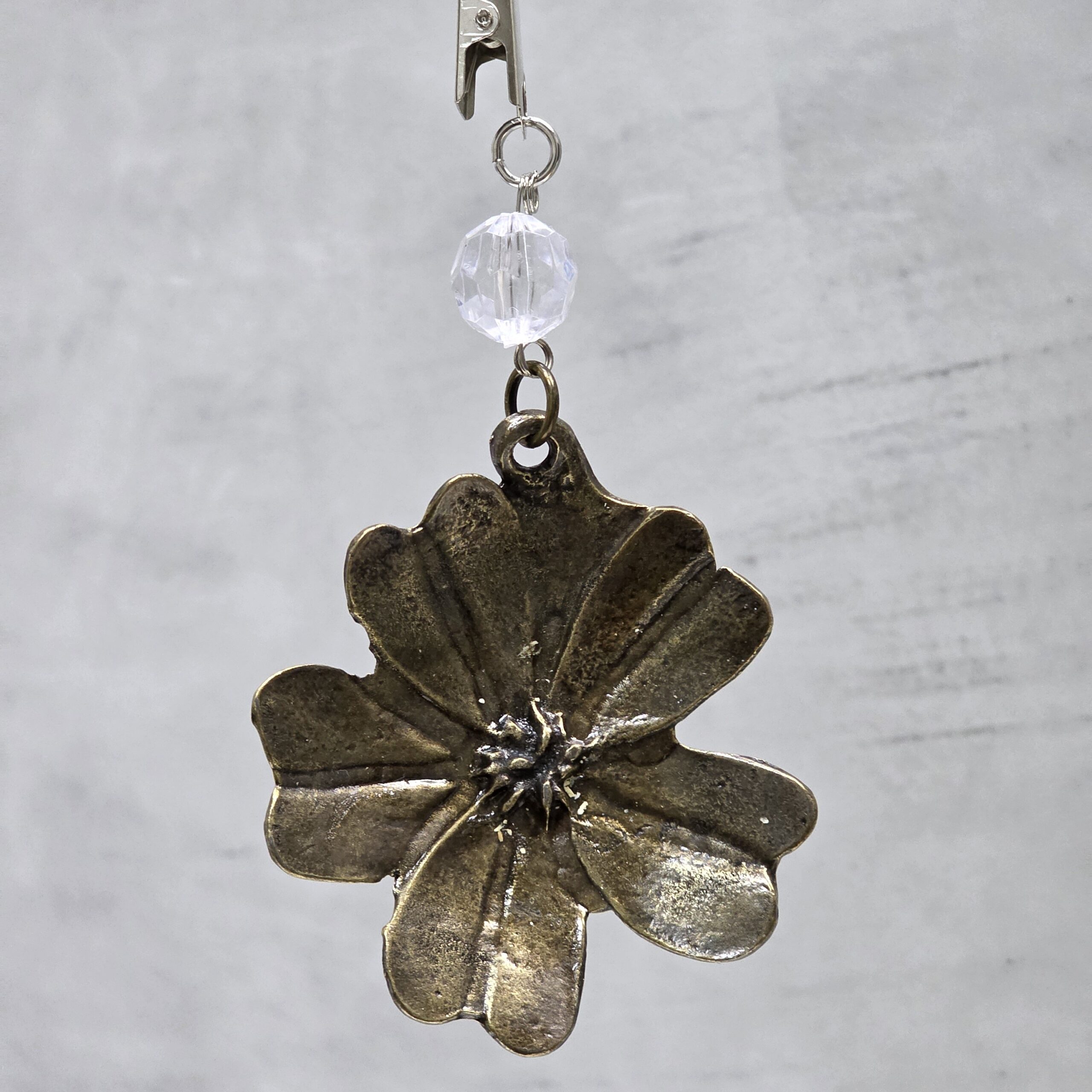 PACK X 4 PESAS MANTEL AMAPOLA METAL BRONCE - Imagen 2