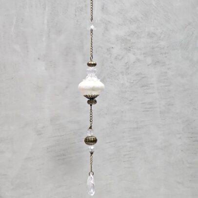 Colgante de Ceramica Platillo Bco/Vison