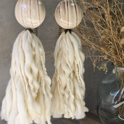 Medallón Pintado Rayas Marron