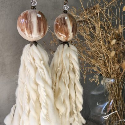 Medallón Pintado Pinceladas Marron