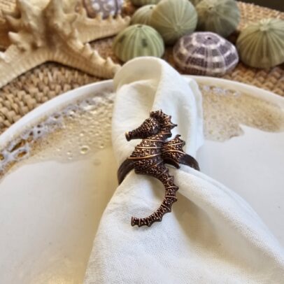 Servilletero Hipocampo Cobre