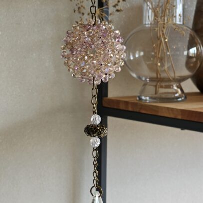 COLGANTE MEDALLON DONAS SHINE   ROSA