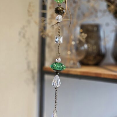 COLGANTE ESFERA DONAS CRISTAL/ ACRILICO LINEAS GREEN