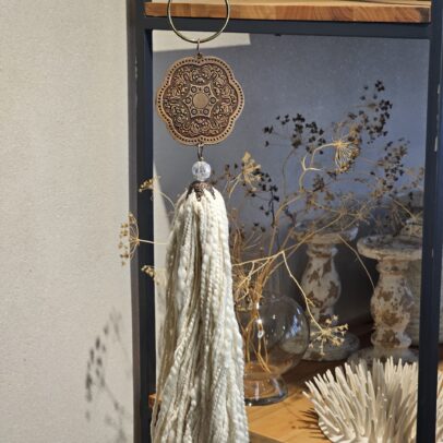 BORLA DE METAL FLOR MANDALA COBRE
