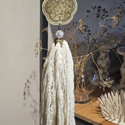 BORLA DE METAL FLOR MANDALA BRONCE