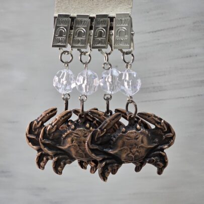PACK X 4 PESAS MANTEL CANGREJO METAL COBRE