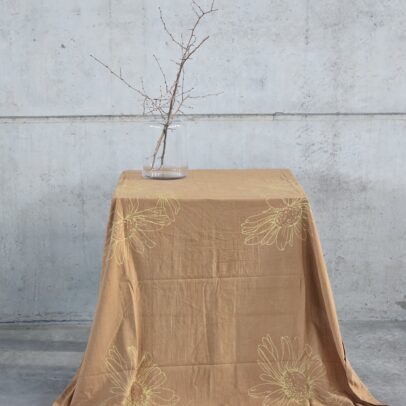 Mantel de Tussor Canela Margarita 2x1,40Aprox