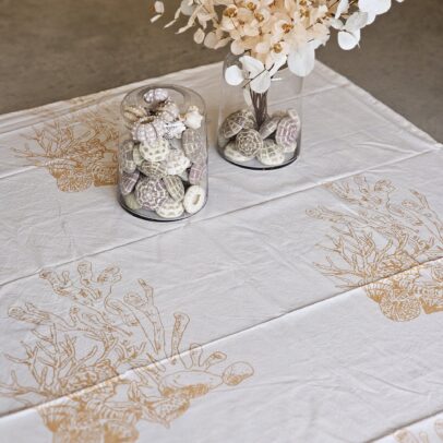 Mantel de Tussor Crudo Algas 3x1,40 Aprox