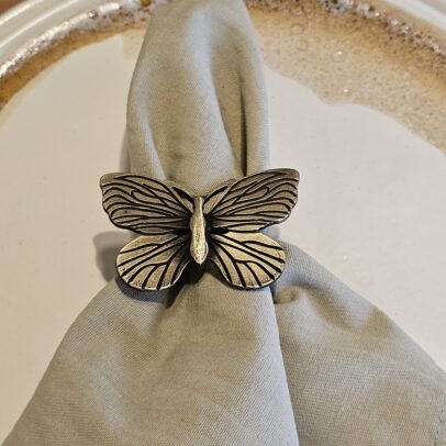 Servilletero Mariposa Bronce