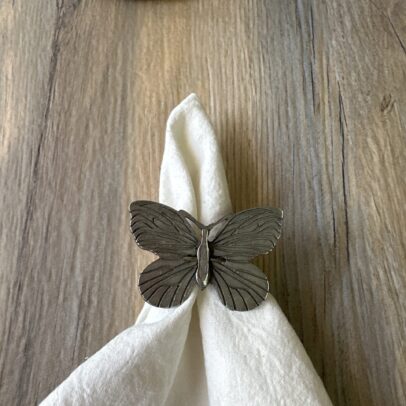 Servilletero Mariposa Plata