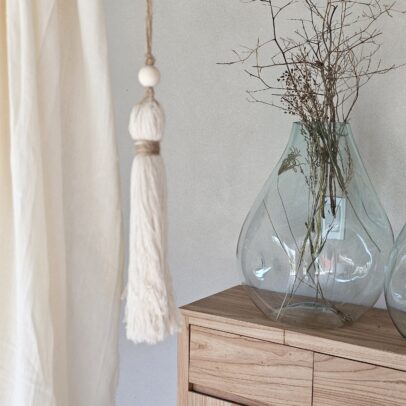 Puertero macrame Algodon Crudo