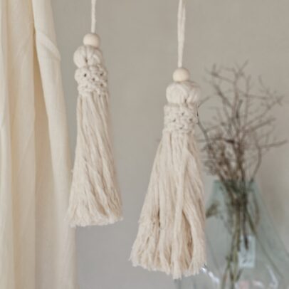 Puerteros Macrame hilo peinado x 1 unid