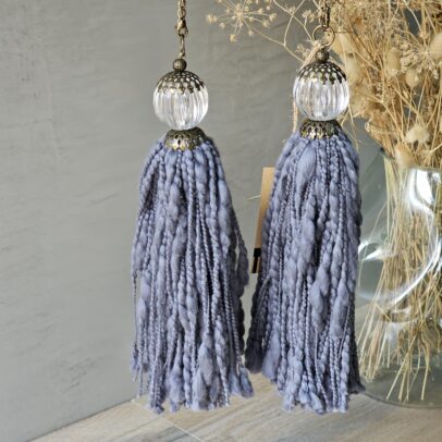 PUERTERO ESFERA ACRILICO/FLAME ALGODON GRIS TOPO