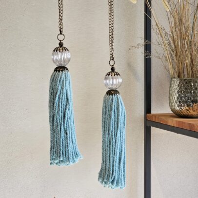 PUERTERO ESFERA ACRILICO/ALGODON TURQUESA