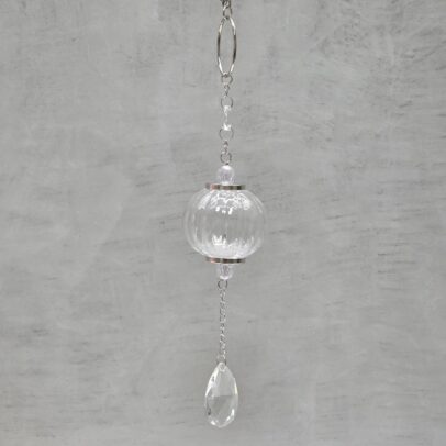 COLGANTE ESFERA DE VIDRIO Y CAIREL  EMA 01-A15