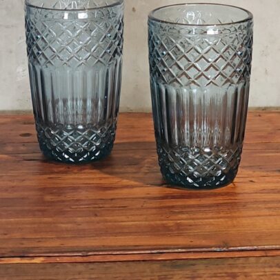Vasos de vidrios Labrados x6