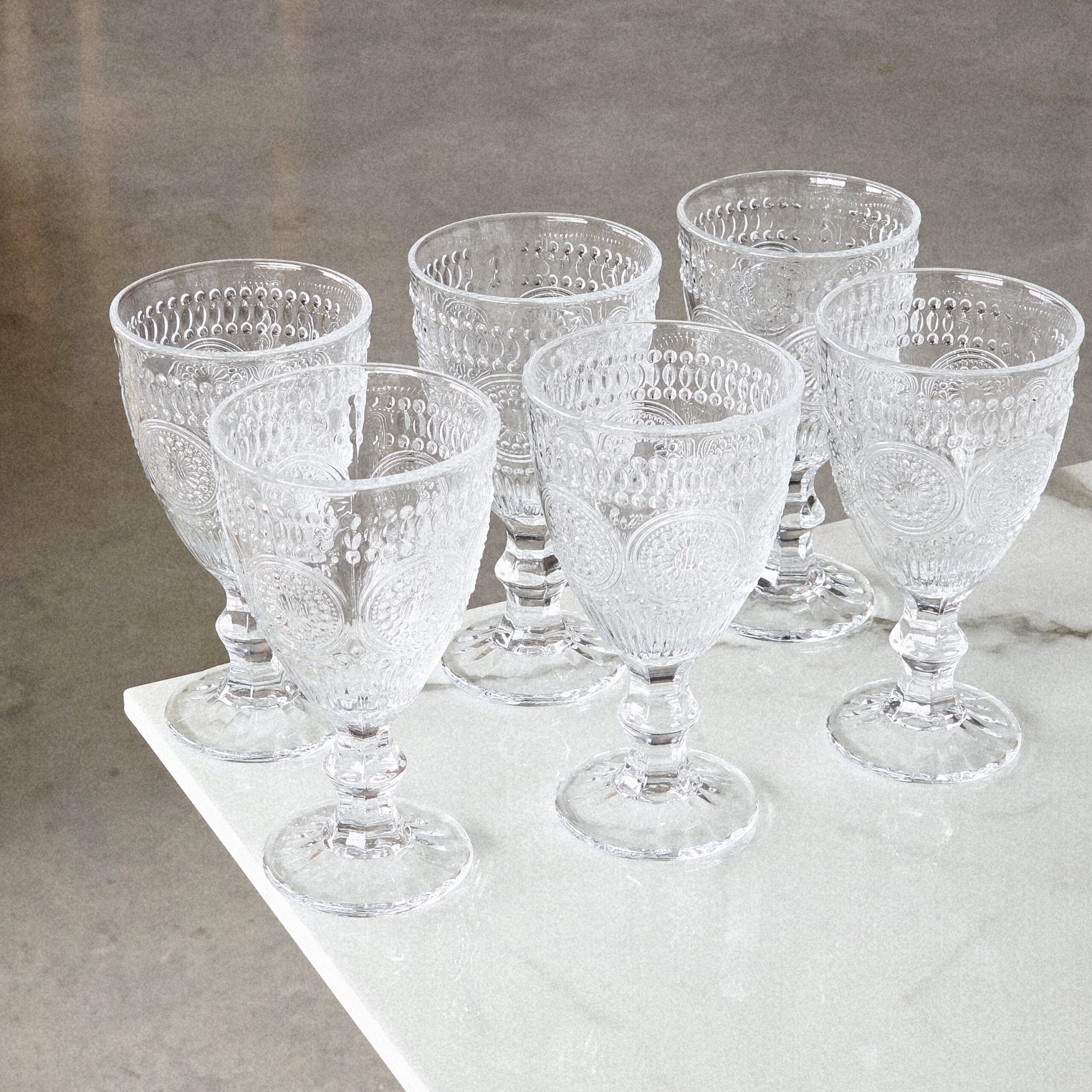 COPA DE VIDRIO LABRADA TRANSPARENTE 17*9 X 6 UNIDADES (18-20)