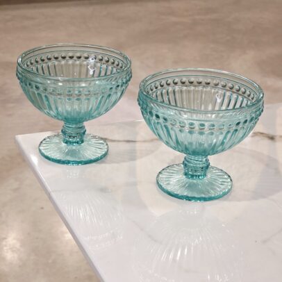 SET X 6 COMPOTERAS LABRADAS AQCUA 12*10CM  (18-10)