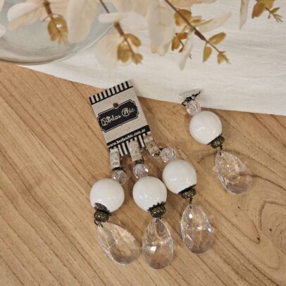 PACK X 4 PESAS MANTEL CALOTA GAJOS CERAMICA NATURAL