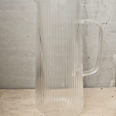 Jarra de Vidrio Labrada Transparente 9.5cm*24cm (17-4-1)