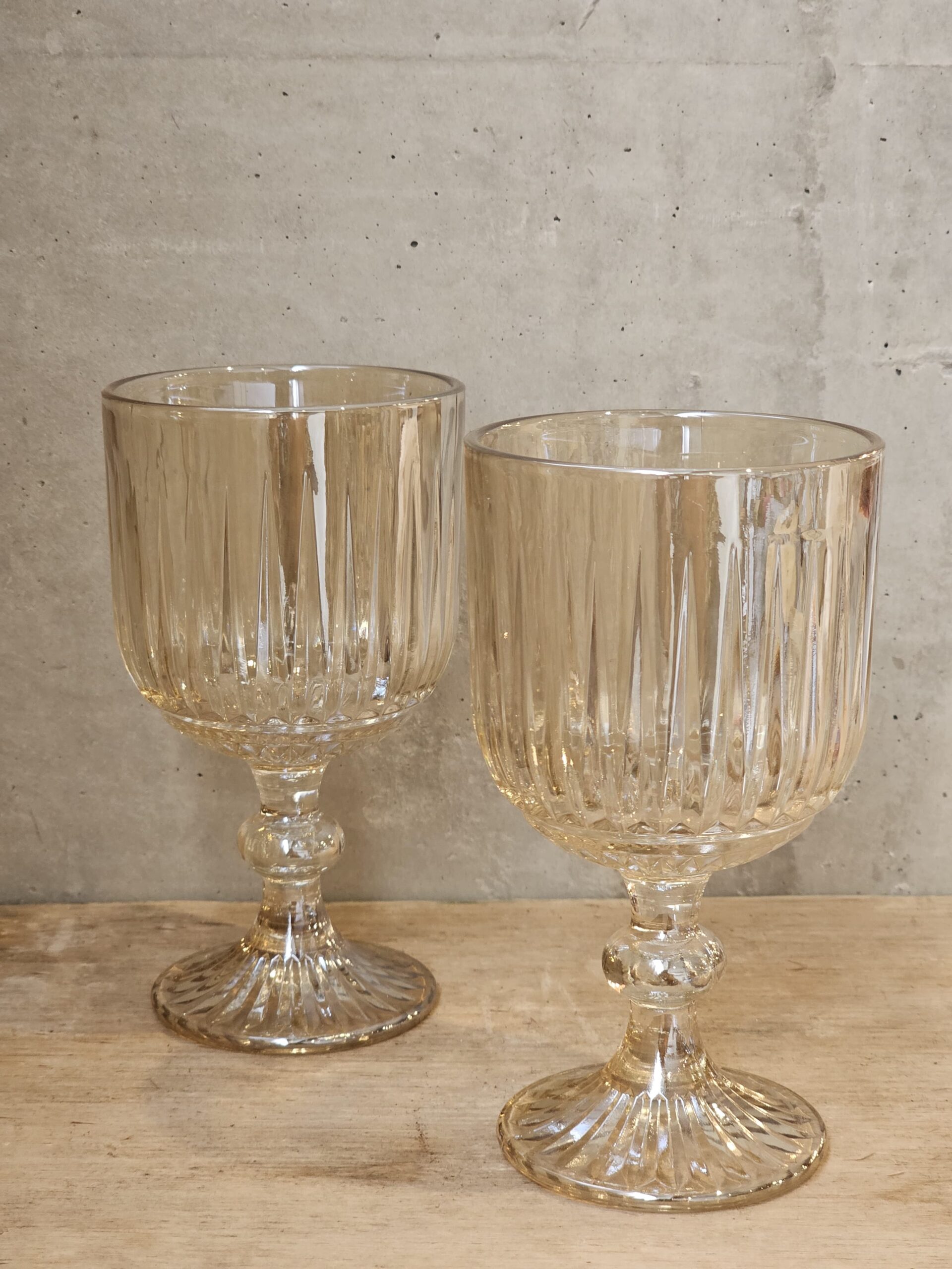 COPA DE VIDRIO LABRADA AMBAR 16.4*8.7 X 6 UNIDADES. (18-25) - Imagen 2