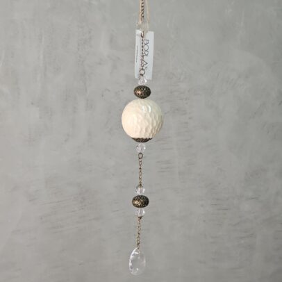 COLGANTE ESFERA TEXTURADA NATURAL PUNTERA DE CAIREL.