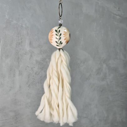 Medallon pintado Flor Olivia