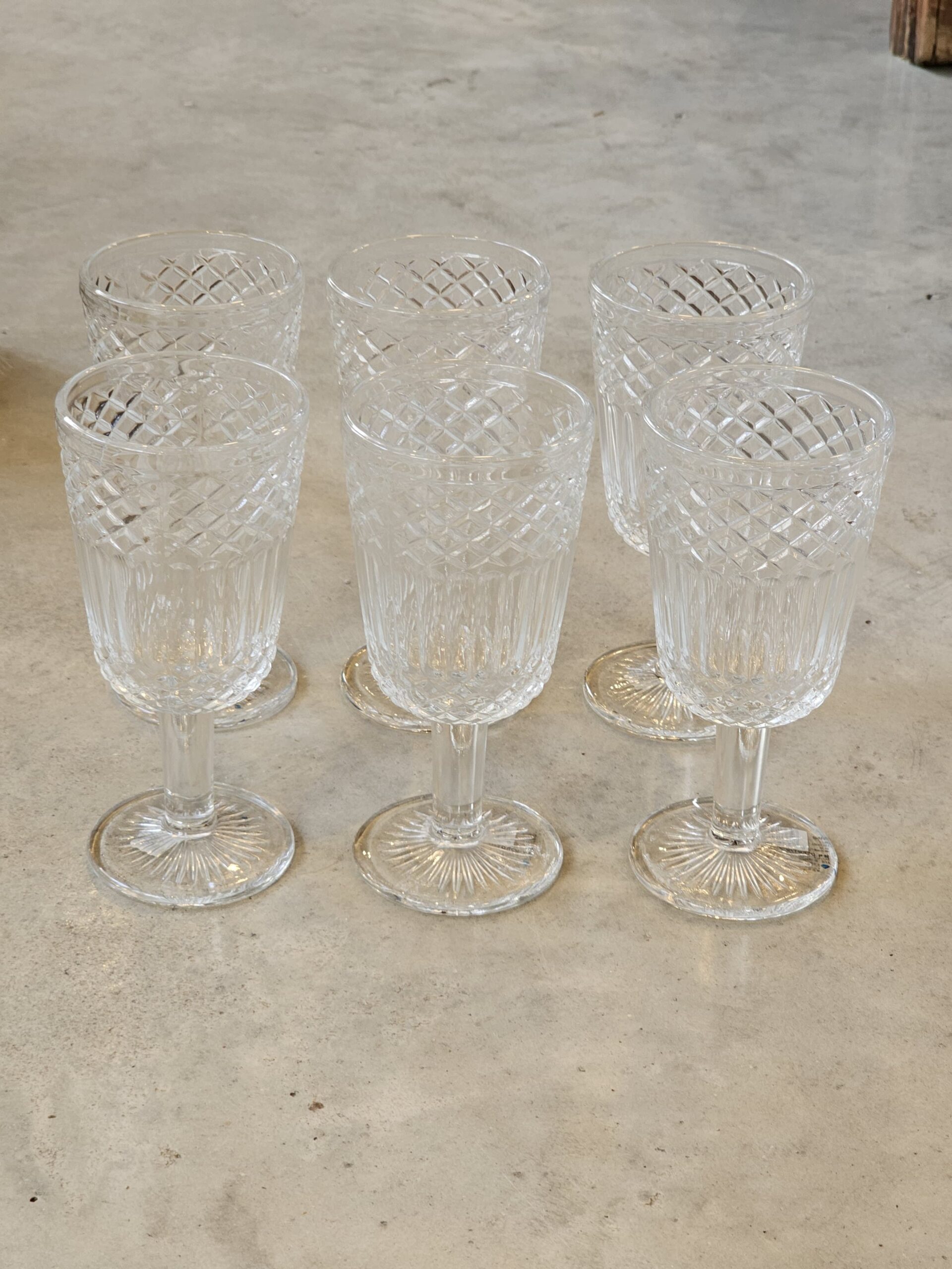 COPA DE VIDRIO LABRADA TRANSPARENTE 17*8 X 6 UNIDADES. (37-1)