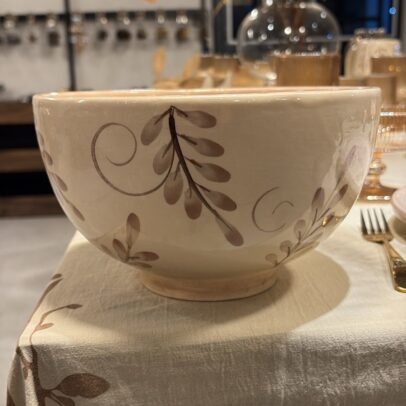 BOWL DE CERAMICA PINTADO A MANO 13CM ALTO*22CM DIAM APROX